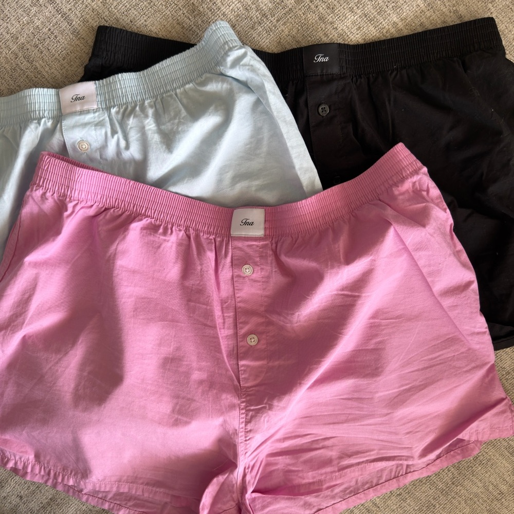 Aritzia - TNA Women's Shorts - Pink, Black, and Light Blue